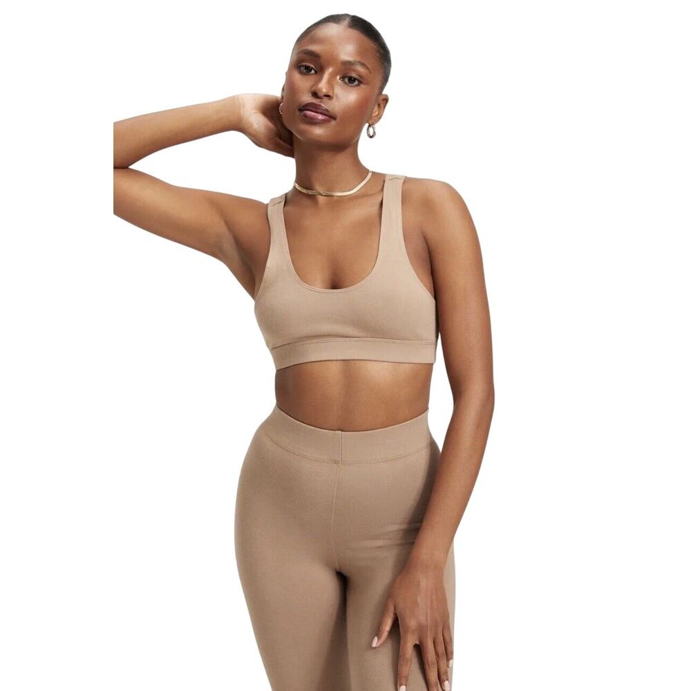 Good American Essential Non-Padded Scoop Sports Bra Yoga Workout Gym XXXL